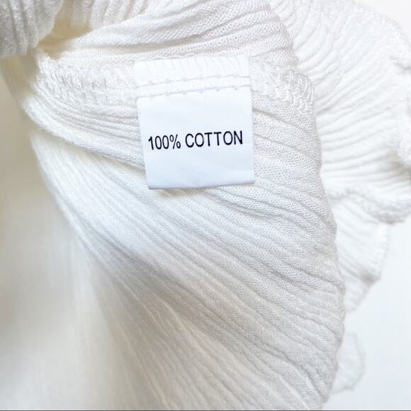 Hazel Elastic Waist Crinkle Layered Mini Skirt Size Medium - Picture 7 of 9